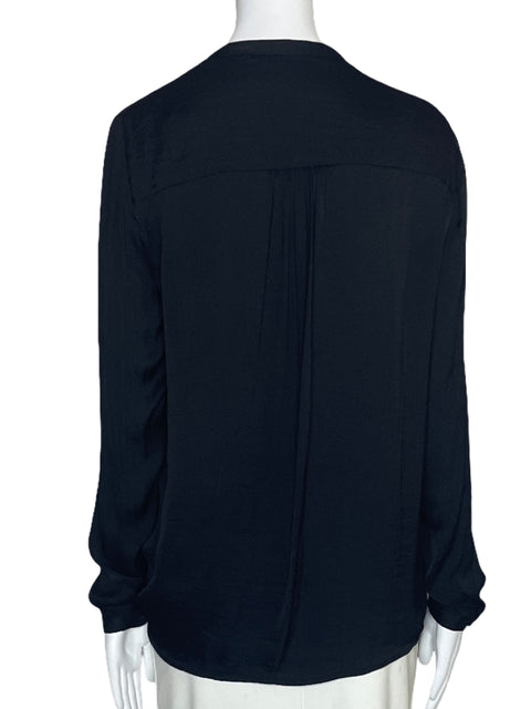 Blusa Zara Fluido Bolsillo Negro Talla M