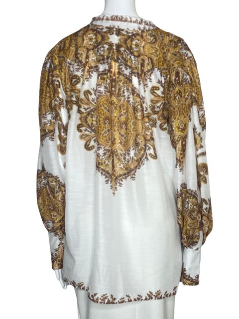 Camisa Tesoro TPS Botones Estampado Blanco-Talla M
