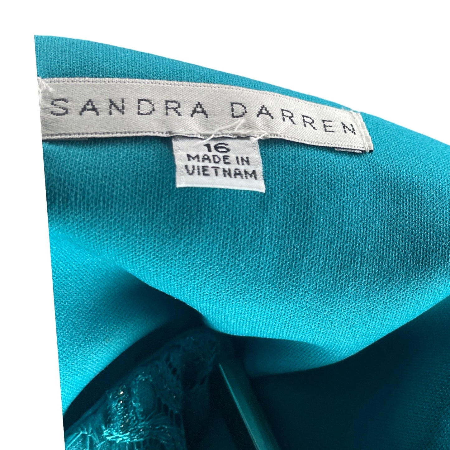 Vestido Sandra Darren Encaje Verde-Talla 16
