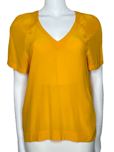 Blusa Tommy Hilfiger Manga Corta Amarillo-Talla 6