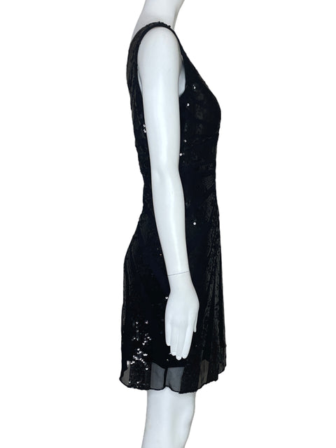 Vestido JS Collections Lentejuelas Sin Mangas Negro-Talla 12