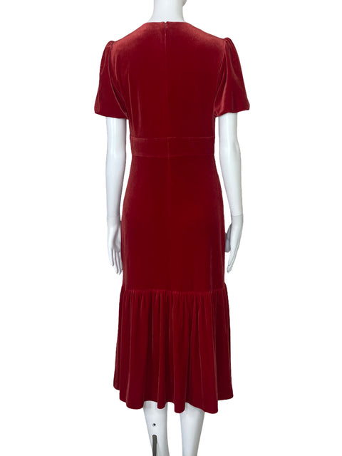 Vestido Gianni Bini Mangas Puff Rojo-Talla 4