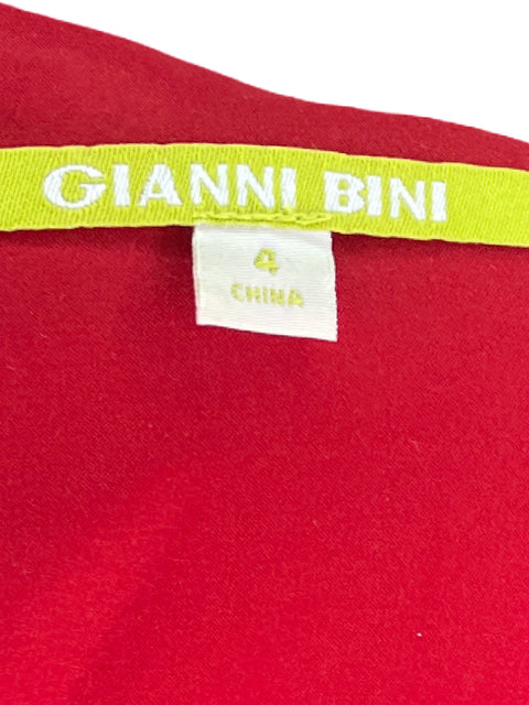 Vestido Gianni Bini Mangas Puff Rojo-Talla 4