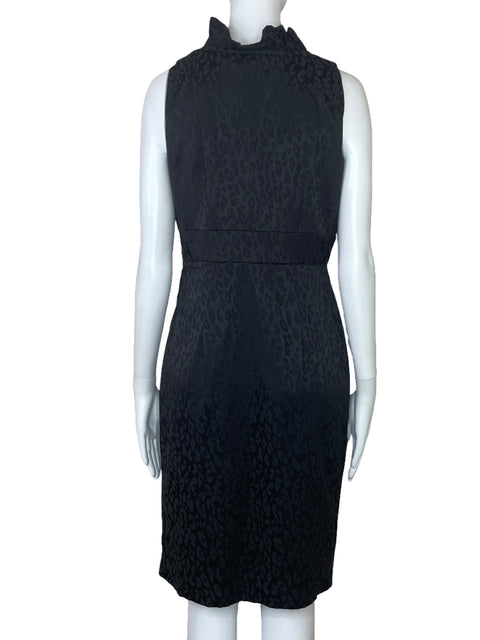 Vestido London Times Vuelo Estampadop Negro-Talla 8