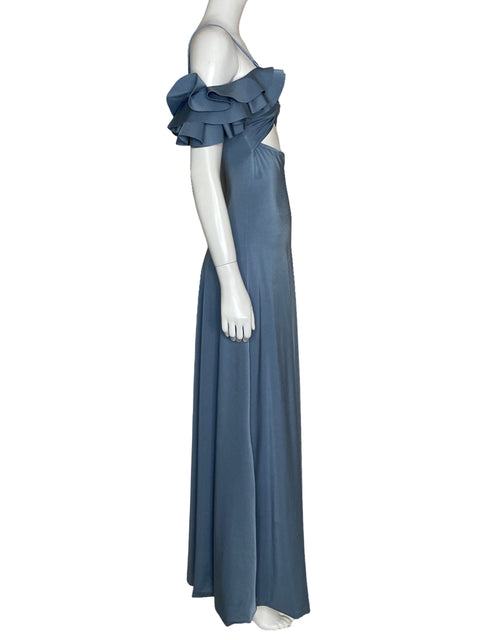 Vestido Maygel Coronel Vuelos Azul-Talla U