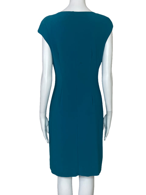 Vestido Kasper Flecos Azul-Talla 8