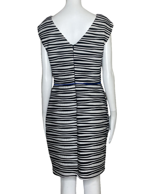Vestido Donna Ricco Midi Rayas Blanco-Talla 10