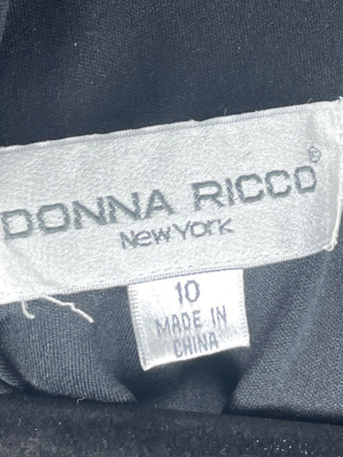 Vestido Donna Ricco Midi Rayas Blanco-Talla 10