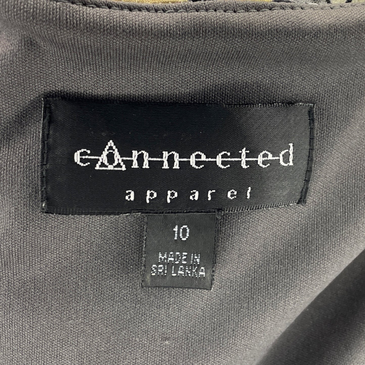 Vestido Connected Estampado Midi Gris-Talla 10
