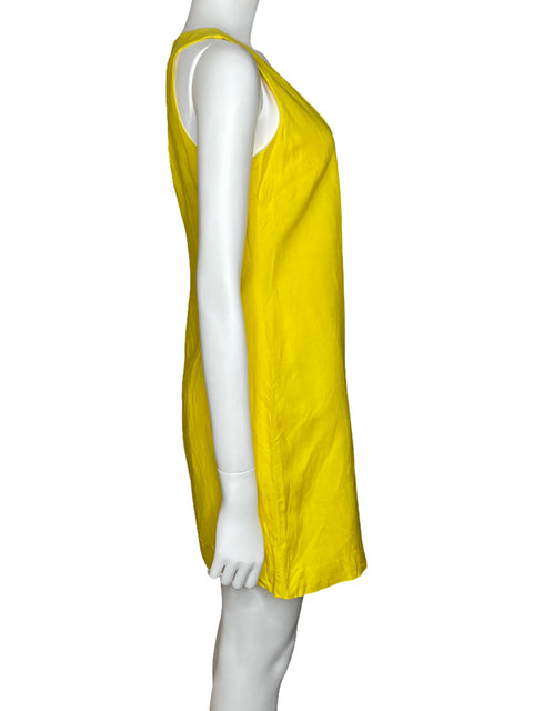 Vestido Banana Republic Mini Sin Mangas Amarillo-Talla 2