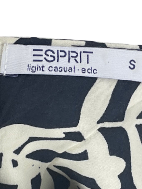 Blusa Esprit Estampado Hojas Negro-Talla S