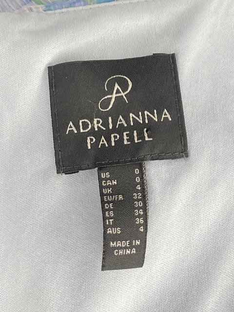 Vestido Adrianna Papell Maxi Vuelos Azul-Talla 0
