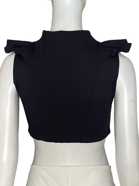 Top Port de Bras Vuelos Negro-Talla S