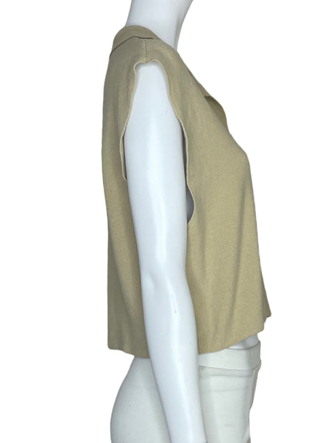 Top Aware Punto Sin Mangas Beige-Talla L