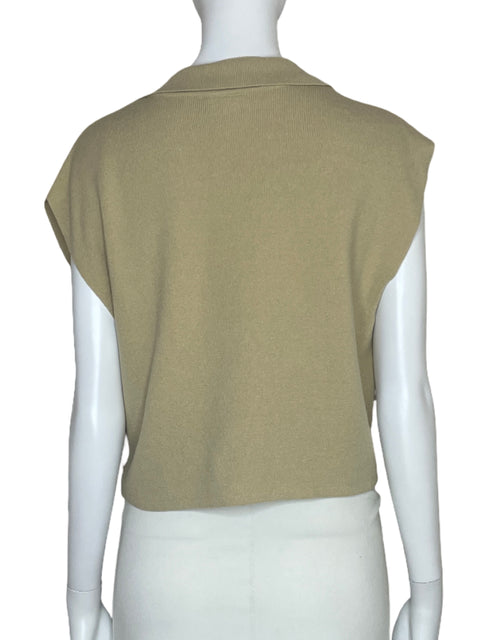 Top Aware Punto Sin Mangas Beige-Talla L