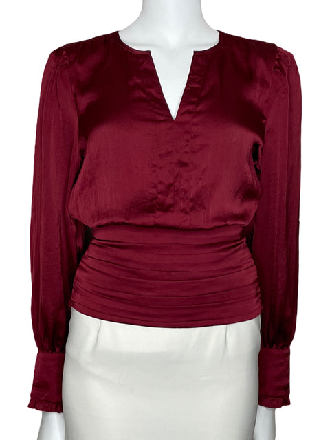 Blusa Sam Edelman Plisada Rojo-Talla XS