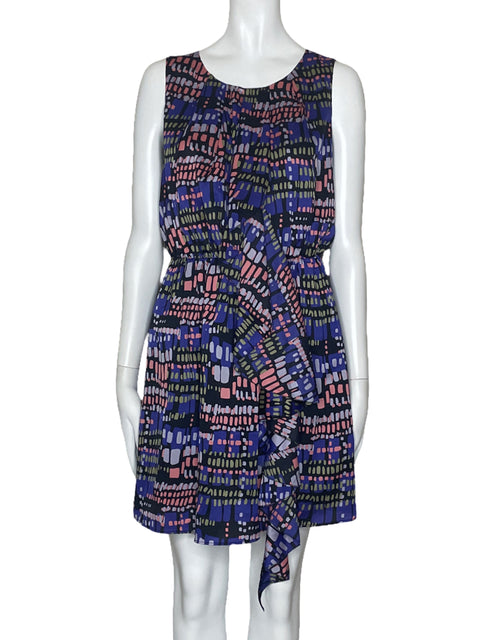 Vestido Theme Puntos Colores Morado-Talla M