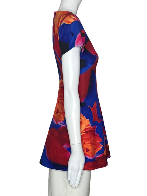 Blusa Amanda Uprichard Abstracto Colores Azul-Talla S