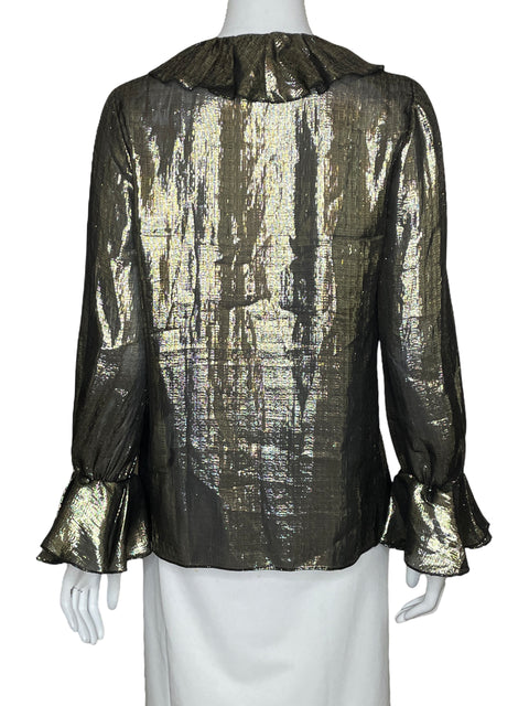 Blusa Alice + Olivia Metálica Dorado-Talla P