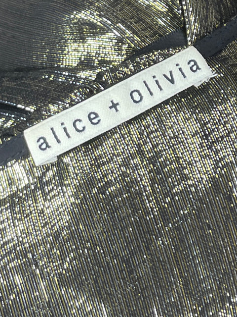Blusa Alice + Olivia Metálica Dorado-Talla P