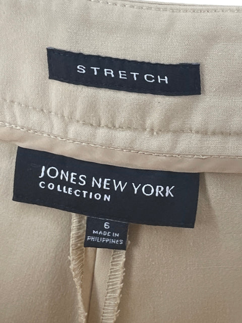 Pantalón Jones New York Stretch Palazzo Beige-Talla 6