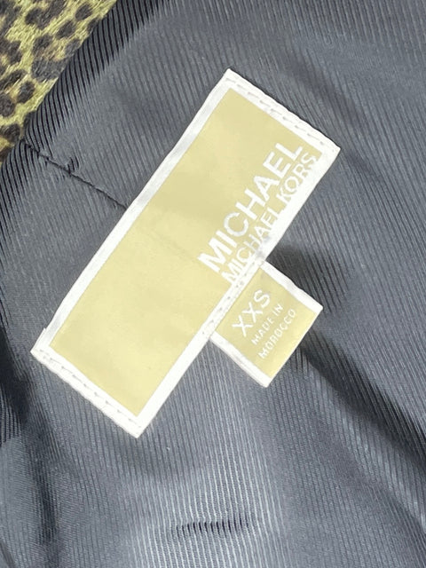 Chaqueta Michael Kors Motoquera Leopardo-Talla XXS