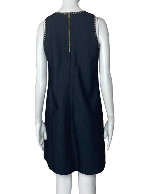Vestido Calvin Klein Midi Bordado Azul-Talla 2