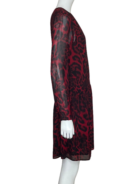 Vestido Michael Kors Mini Animal Print Rojo-Talla S