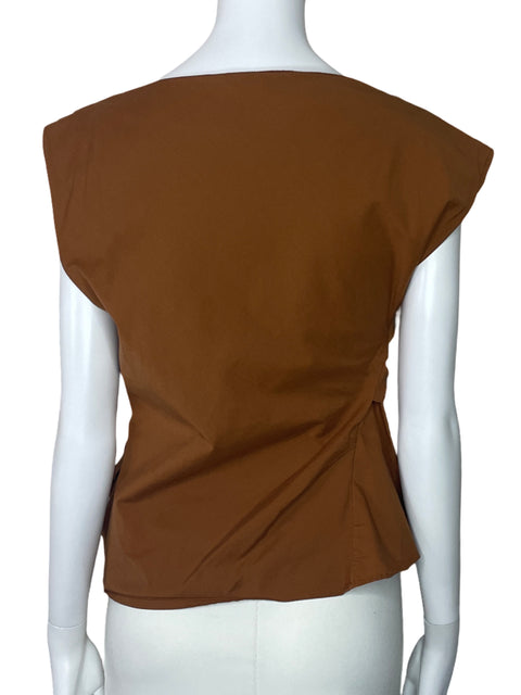 Blusa Kaii Sin Manga Lazo Marron-Talla M