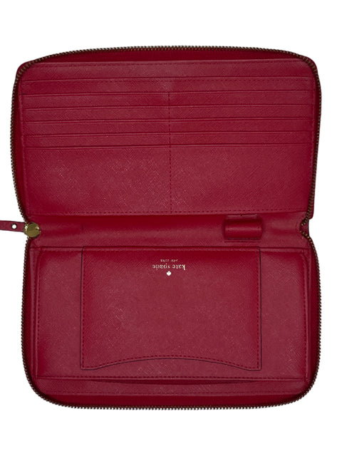 Wallet Kate Spade Saffiano Rojo-Talla M