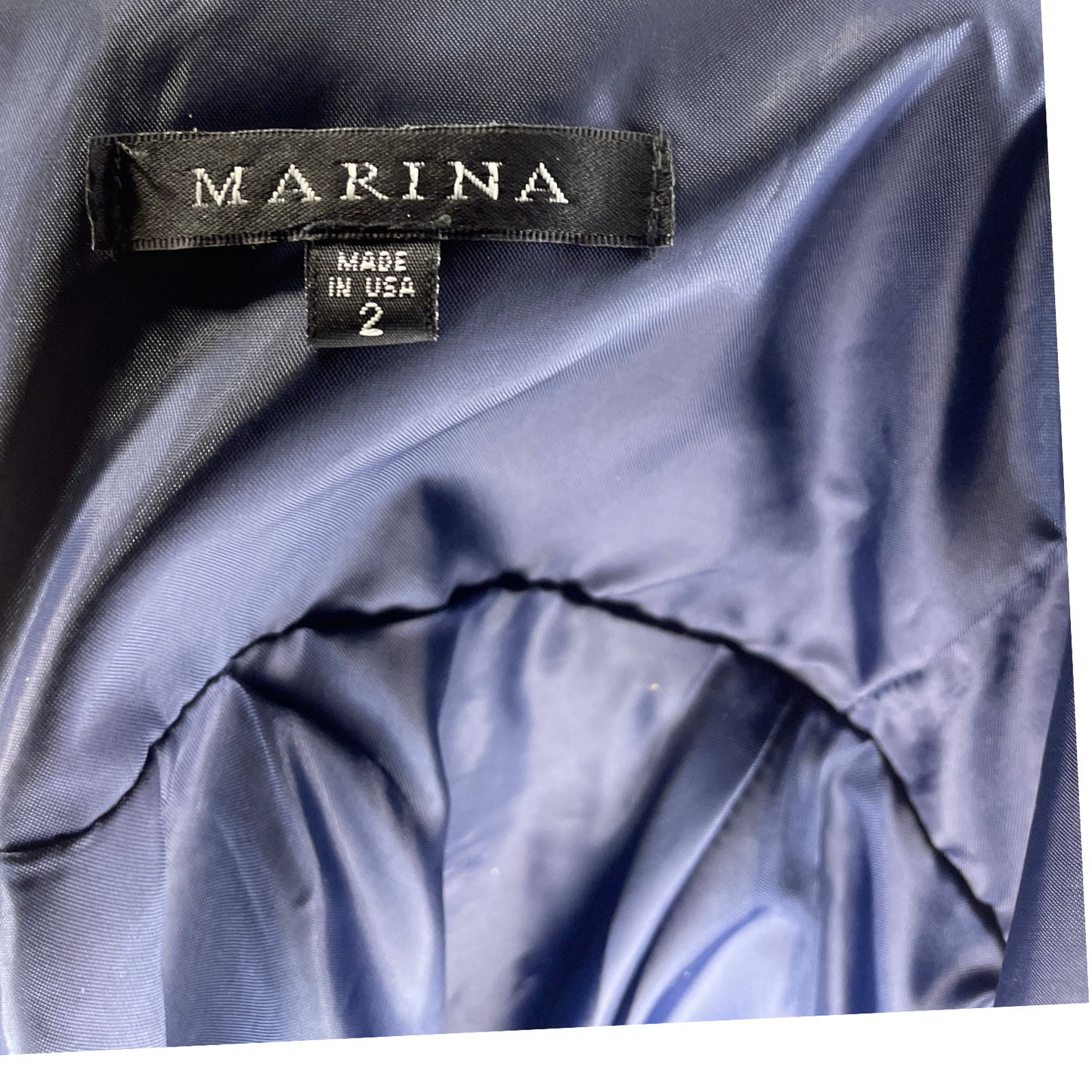 Vestido Marina Encaje Sin Manga Azul-Talla 2