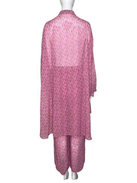 Set Beulah Botones Estampado Rosado-Talla L