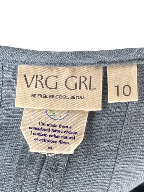 Set VRG GRL Valeria Plisado Azul-Talla 10