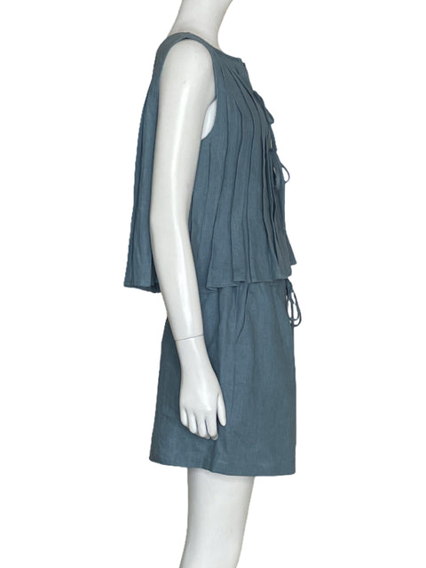 Set VRG GRL Valeria Plisado Azul-Talla 10