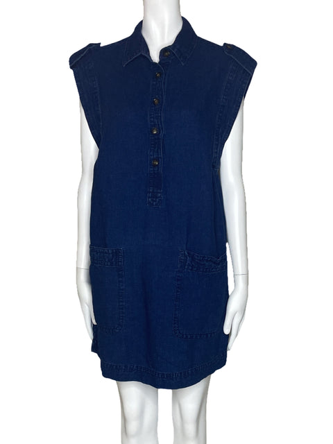 Vestido Banana Republic Denim Bolsillo Azul-Talla M