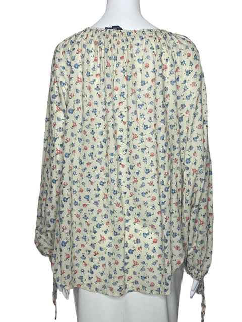 Blusa Polo Ralph Lauren Estampado Floral Beige-Talla M