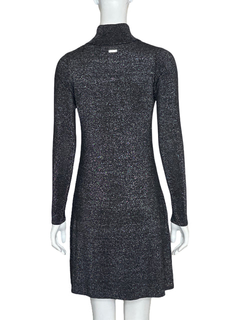 Vestido Guess Metalizado Punto Plateado-Talla XS