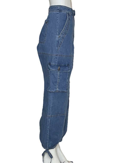 Pantalón 5 a 7 Cinq a sept Tous les Jours Cargo Azul-Talla 10