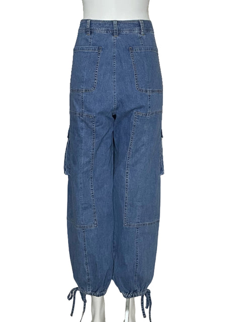 Pantalón 5 a 7 Cinq a sept Tous les Jours Cargo Azul-Talla 10
