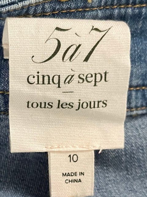 Pantalón 5 a 7 Cinq a sept Tous les Jours Cargo Azul-Talla 10