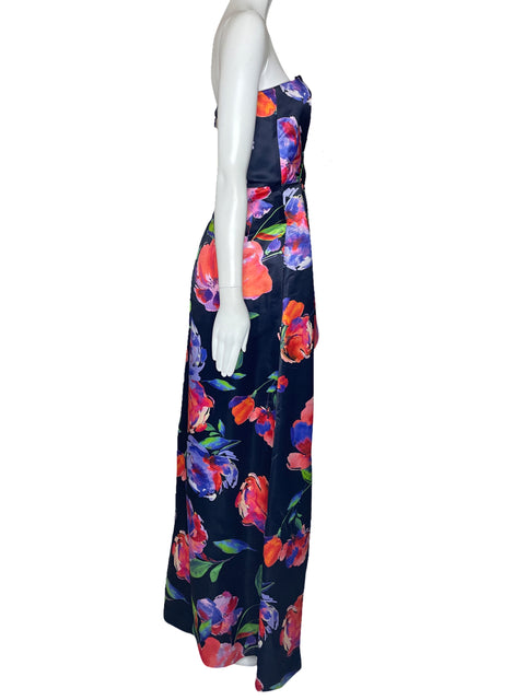 Vestido Parker Black Estampado Floral Azul-Talla 8
