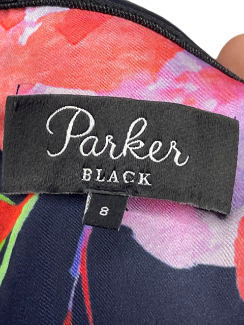 Vestido Parker Black Estampado Floral Azul-Talla 8