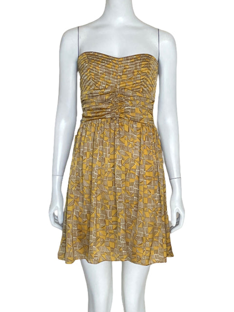 Vestido Bar III Strappless Satinado-Talla S
