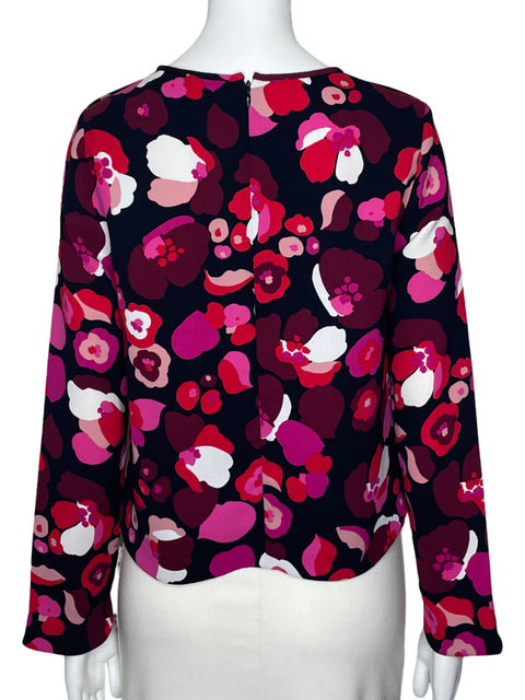 Blusa Kate Spade Floral Negro-Talla 2