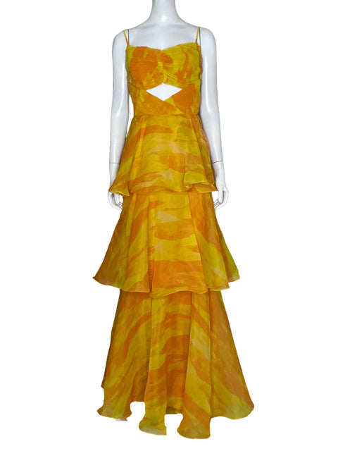 Vestido Yaura Keta Acuarela Amarillo-Talla 12