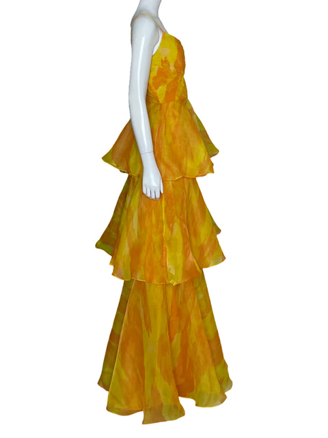 Vestido Yaura Keta Acuarela Amarillo-Talla 12