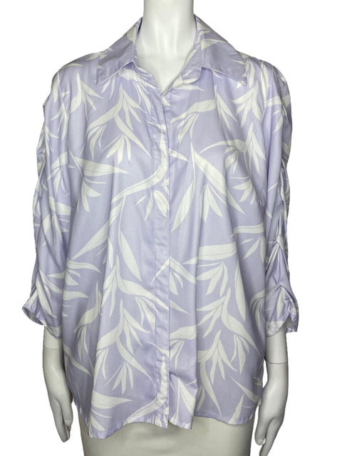 Cardigan MaralLovers Estampado Hojas Morado-Talla M