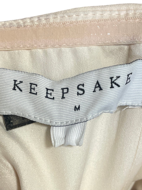 Top Keepsake Strapless Floral Beige-Talla M