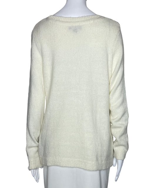 Sueter Tommy Hilfiger Tejido Rayas Blanco-Talla L
