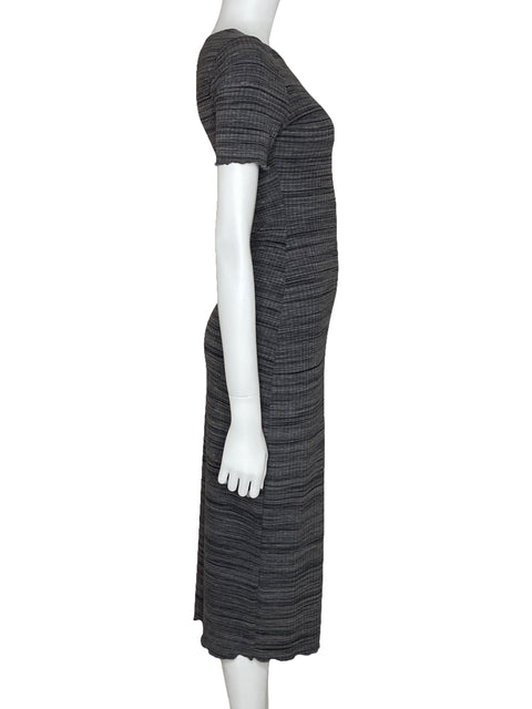 Vestido Reformation Jeans Midi Manga Corta Gris-Talla S
